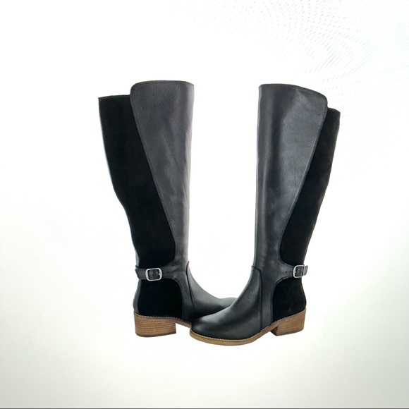 NWT Lucky Brand Timinii Leather Knee High Round Toe Riding Boots - Picture 4 of 16